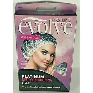 Firstline Evolve Essential Platinum Deep Conditioning Shower Cap Hair Bonnet New